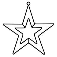 Dekorace hvězda KAGERA závěs kovová černá 58cm