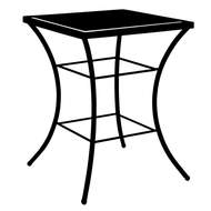 Stůl hranatý METAURO kovový černý 50x65cm