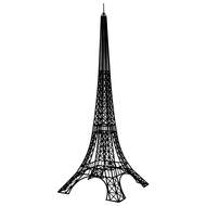 Dekorace Eiffelova věž kovová černá 210cm