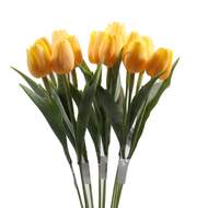 Tulipán řezaný umělý 40cm žlutý
