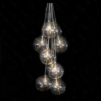 Svítící závěs s koulemi 10LED, bílá