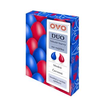 Barva na vajíčka tekutá DUO modrá/červená OVO
