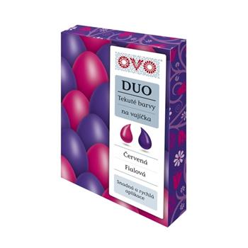Barva na vajíčka tekutá DUO červená a fialová OVO