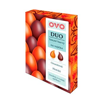 Barva na vajíčka tekutá DUO oranžová a hnědá OVO