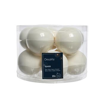 Sada skleněných ozdob sl.kost 6cm/10ks