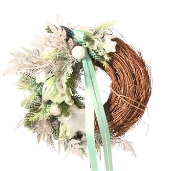 Křišťálové Vánoce - věnec na dveře 30cm