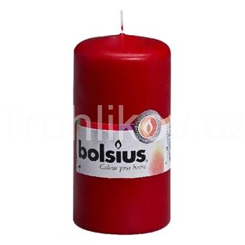 Válcová svíčka 12cm BOLSIUS tmavě červená