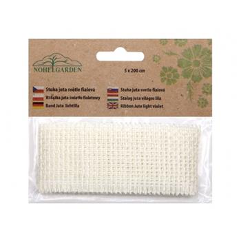 Stuha jutová bílá 2m