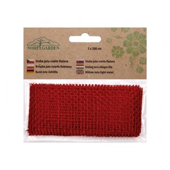 Stuha jutová červená 2m