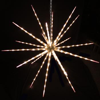 Svítící hvězda venkovní 3D 160LED teplá bílá 1m