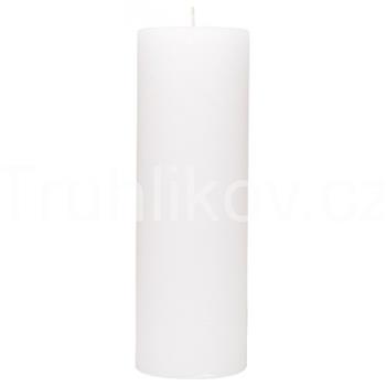 Válcová svíčka 30cm RUSTIC bílá