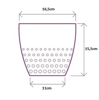 Obal PERLA plast 16cm antracit