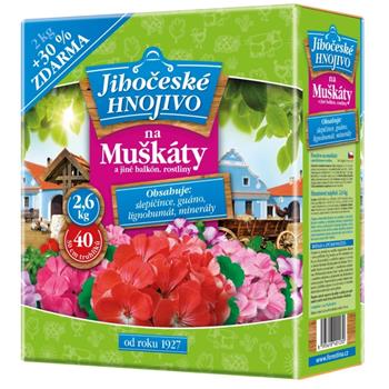 Jihočeské hnojivo na muškáty 2kg