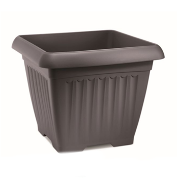 Květináč hranatý CORFU plast antracit 40cm