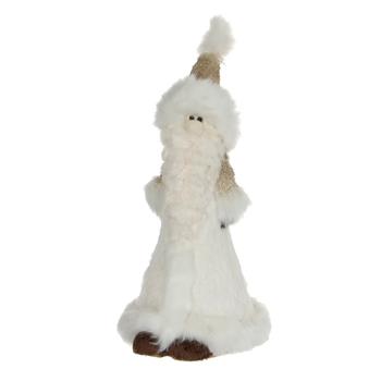 Santa z pěny a plyše bílý 27cm