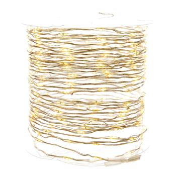 Řetěz svítící venkovní 120microLED t.bílá stříbrný 6m