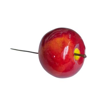 Jablko umělé na drátku 6 cm červené
