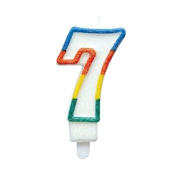 Dortová svíčka třpytivé číslo 7