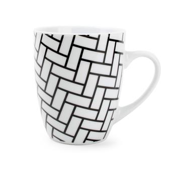 Hrnek porcelánový dekor cihly 310ml 4ks