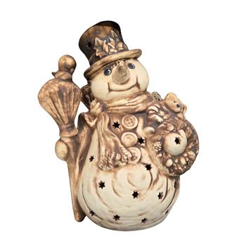 Keramická lampa sněhuláka