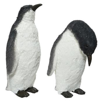 Tučňák stojící pěnový 48,5-59cm bílo-šedý mix tvarů