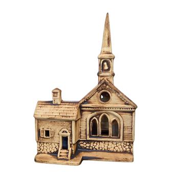 Keramická lampa kostela 30cm