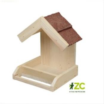 Krmítko jednostranné dřevěné se šindelí přírodní/hnědá 30cm