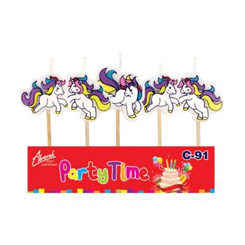 Sada dortových svíček - jednorožci 5ks