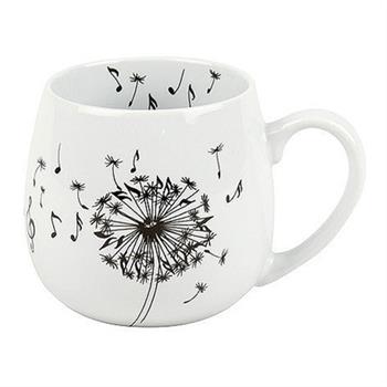 Hrnek buclák porcelánový DANDELION MUSIC 420ml
