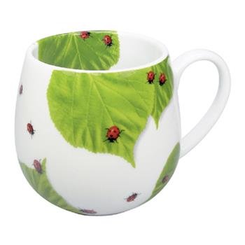 Hrnek buclák porcelánový LADYBIRD ON LEAVES 420ml