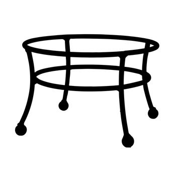 Stojan na květiny PIBOR kulatý kovový černý 25cm