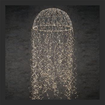 Lustr medúza VENKOVNÍ s 1280microLED, bílé světlo, stříbrný 200cm