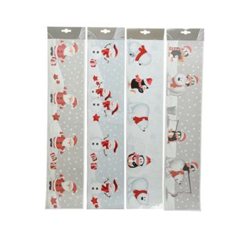 Šablona okenní vánoční motiv červeno-bílá mix  58,5cm