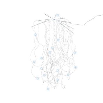 Kaskáda svítící venkovní 720microBigLED s.bílá stříbrná 1,4m