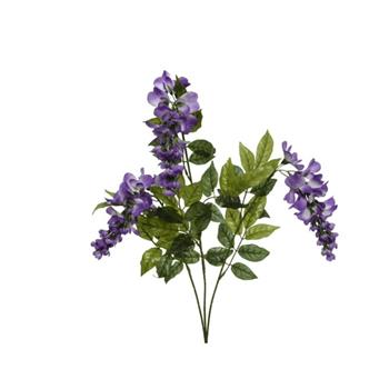 Wisterie trs umělá 3 květy fialová