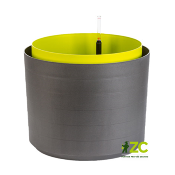 Samozavlažovací květináč BERBERIS plast ant/zel.55cm
