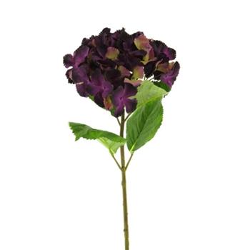Hortenzie řezaná umělá lilková 61cm