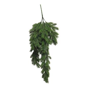 Větev NISSE jehličí umělá závěs zelená 80cm