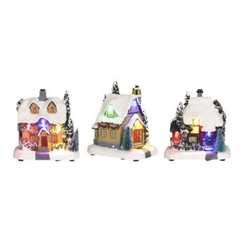 Svíticí domeček z polyresinu 11 cm – mix motivů