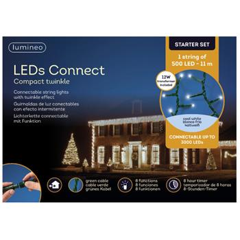 Řetěz venkovní 500LED Connect s časovačem,8 funkcí 11m