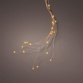 Svazek 96microLED Bunch bílá s časovačem na baterie měděná  1,1m