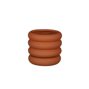 Obal kulatý atyp ILSE s podmiskou keramika terakota 13,5cm