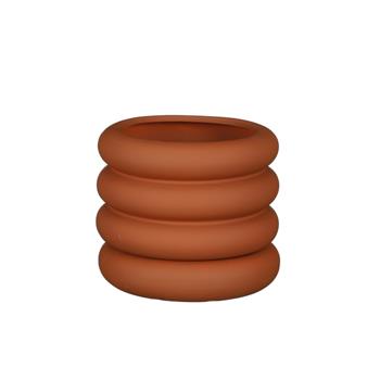 Obal kulatý atyp ILSE s podmiskou keramika terakota 18,5cm