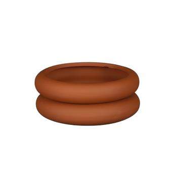 Obal kulatý atyp ILSE s podmiskou keramika terakota 20,5cm