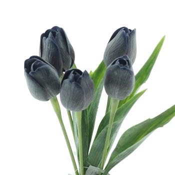 Tulipán řezaný umělý tm.fialový 40cm