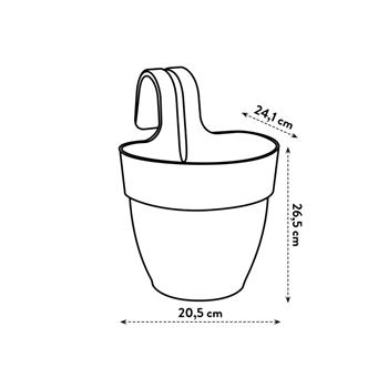 Květináč plastový ELHO Vibia Campana Easy Hanger S pistáciový 24cm