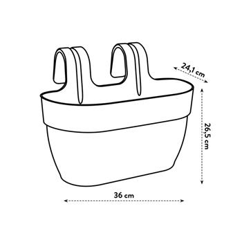 Květináč plastový ELHO Vibia Campana Easy Hanger M pistáciový 36cm