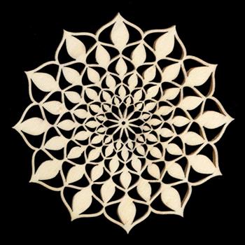 Dekorace k vymalování mandala dřevo přírodní 20cm