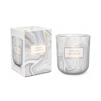 Svíčka vonná sklo WHITE MARBLE 150g