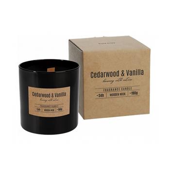 Svíčka vonná sklo Cedarwood & Vanilla 190g